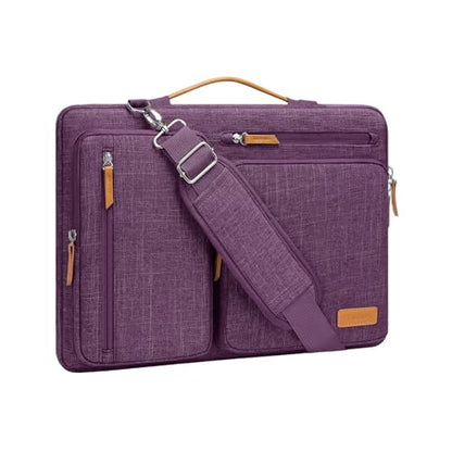 MOSISO 360 Protective Laptop Shoulder Bag, 17-17.3 inch Computer Bags - color: Argyle Purple, size: 17.3 inch