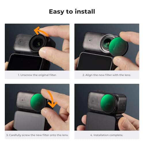 K&F CONCEPT ND CPL Filter Set for DJI Osmo Nano Vlogging Camera - style: ND8+ND16+ND32+CPL