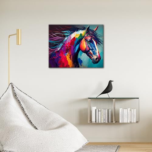 TUMOVO Horse Paint by Numbers Kit for Adults Beginner - color: Horse