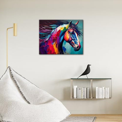 TUMOVO Horse Paint by Numbers Kit for Adults Beginner - color: Horse