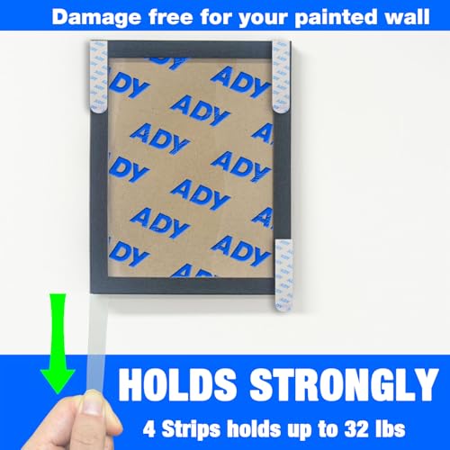 ADY Clear Picture Hanging Strips, Double Sided Tape, Adhesive Strips - size: L-0.75in x 3.75in