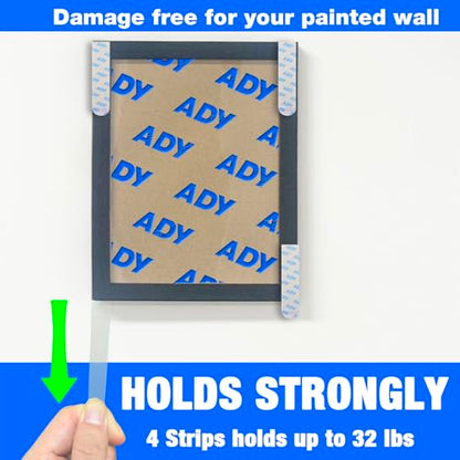ADY Clear Picture Hanging Strips, Double Sided Tape, Adhesive Strips - size: L-0.75in x 3.75in