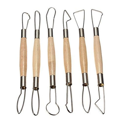 COMIART 6pcs Wax Sculpting Tools Polymer Clay Soap Carvers Modelling Carving Sculpting Tool Pottery Craft Tools Set