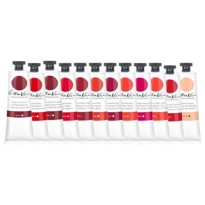 Gamblin Artist Oil Paint Set For Professionals - RED SET - 37ml Tubes - color: Red