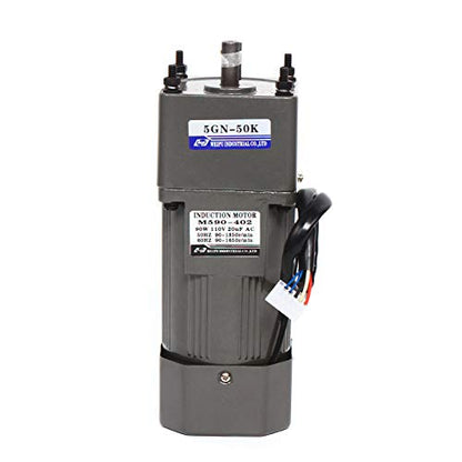 0-27RPM 90W 50K AC Variable Speed Gear Reduction Motor with Controller - color: 50K 90W