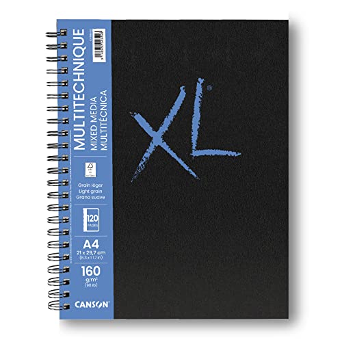 CANSON XL Textured Mixed Media 160gsm A4 Paper Pad 60 Sheets - style: A4 160GSM 60 SHEETS