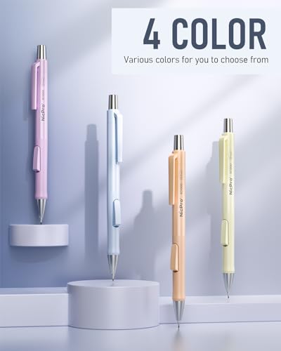 Nicpro 8 Pack Pastel Mechanical Pencil 0.7mm, Cute Pencils Fast Click - style: 8PCS-0.7mm