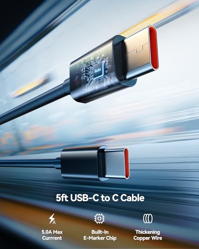 Ruko 65W USB C Charger with Cable, 3-Port GaN Fast Charger - size: Charger with Cable