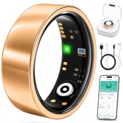 Smart Ring for Women & Men, Sleep and Stress Fitness Tracker (Rose Gold 7) - color: Rose Gold, size: 7
