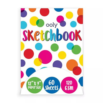 OOLY Chunkies Thick Paper Sketchbook Pad, 60 Pages, 12x9 in