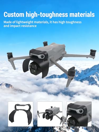 Gimbal Lens Bumper for DJI Air 3S, Anti-Collision Camera Lens protective case, Lightweight Protective Shockproof for DJI Air 3S Accessory (Black)