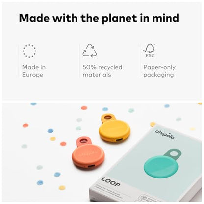 Chipolo LOOP – Rechargeable Bluetooth Tracker for Key and Pocket Location - color: Charcoal