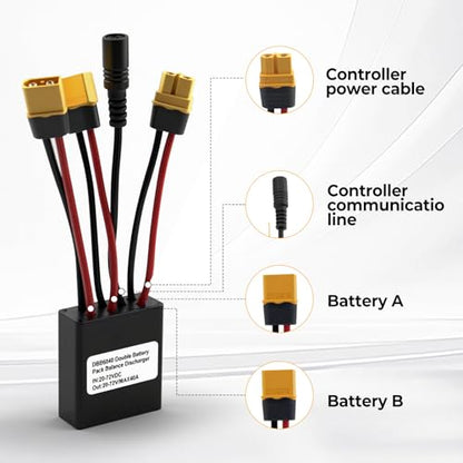 Dual Battery Parallel Module Adapter for Electric Bike 40A 24-72V DC Discharge & Charge Balancer