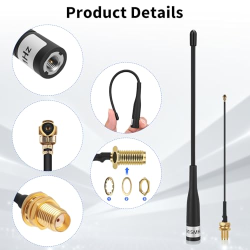 1Pcs 915MHz LoRa Antenna 10dBi Gain for Meshtastic Long Range - color: 1pcs-19cm