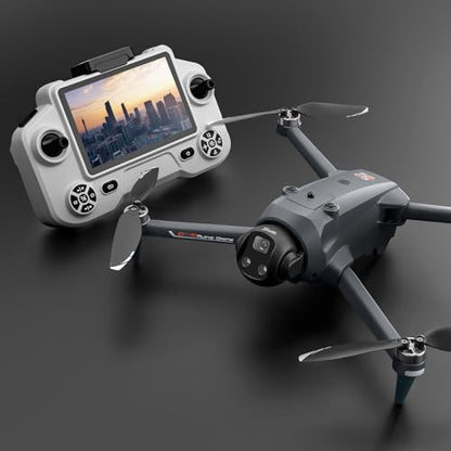 YL059 GPS Drone with Screen Remote Control Brushless Motor, 2 batteries. - color: Black - 2Batteries
