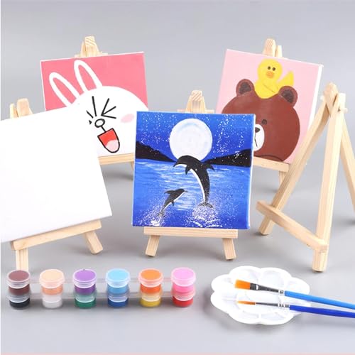 4 PCS Mini Wood Display Easels, Small Wooden Easel Stands