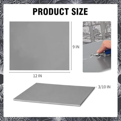 8 Pcs 9x12 Soft Linoleum Carving Block, Linocut Block for Printmaking, Gray - color: Gray, size: 9'' x 12'' 8 Pack