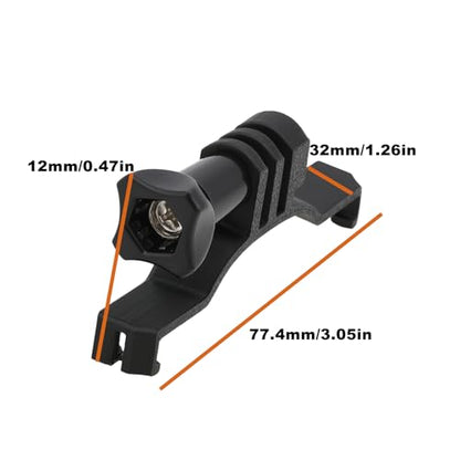 ECSiNG Extension Sports Camera Mount Holder Bracket Compatible with DJI NEO 2 Black 12x32x77.4mm
