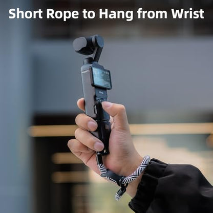 Multifuctional Crossbody Hand Wrist Lanyard Strap for DJI Osmo Pocket 3 - color: Black&white
