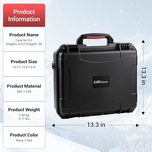 Waterproof Hard Case for DJI Avata 2 Fly Smart Combo/Fly More Combo, Fits DJI Goggles N3/Goggles 3, RC Motion 3, FPV Remote Controller 3, Up to 7 Batteries | Shockproof, Dustproof