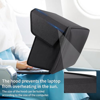 Laptop Sun Shade,Laptop Sun Glare Shield Privacy Cover for Working Outside - size: 12-14''