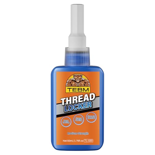 50ML Thread Locker Blue, Thread Locker for Nuts, Bolts, Fasteners and Metals, Anaerobic Curing Screw Glue to Prevent Loosening(Blue (Removable)