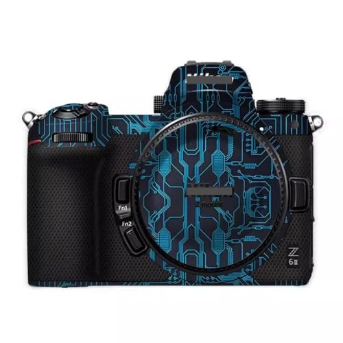 Anti-Scratch Camera Skin Wrap Z6 II Sticker Coat Vinly Protective Film Body Protector Decals Cover for for Nikon Z6II Z7II Z7 II (Circuit Blue) - color: Circuit Blue