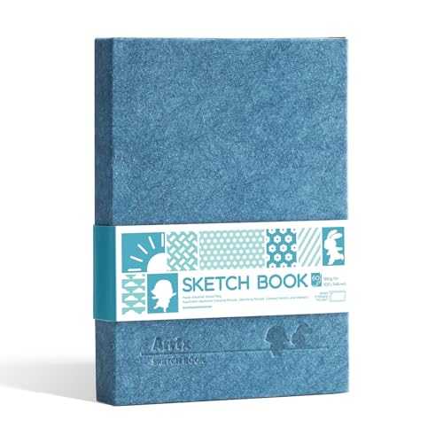 Arrtx Premium A6 Sketchbook, 60 Sheets, 5.8 x 4.1 Inches - size: A6