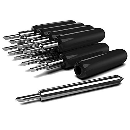 Hadwoer 10-Pack Premium Fine Point Blades Compatible with Explore/Maker - color: Black-10pcs Premium Fine Point Blades