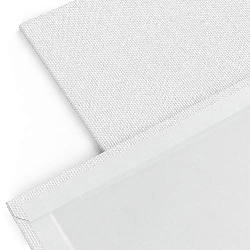 ARTEZA Canvases for Painting, Multipack of 28, 6 x 6, 8 x 8, 10 x 10, 12 x 12 Inches, Square Canvas Panels, 100% Cotton, 12.3 oz Gesso-Primed, Art Supplies for Acrylic Pouring and Oil Painting - size: Multi-pack (Square Premium)