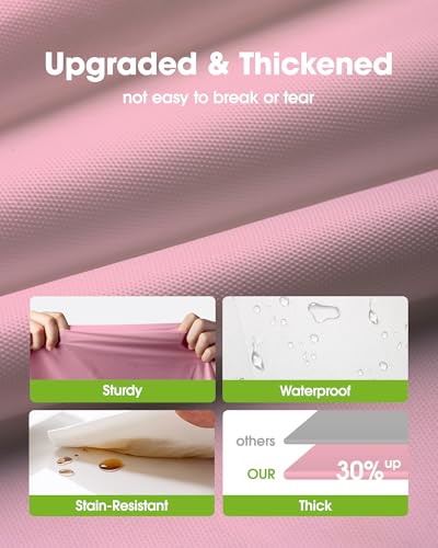 Pureegg Plastic Table Cloth Disposable 6 Pack, 54 x 108 Inch, Pink - color: Pink, size: 54" X 108" Rectangle