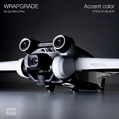 WRAPGRADE Skin Stickers Compatible with DJI Mini 3 Pro | Accent Color (Stealth Black) - color: Stealth Black