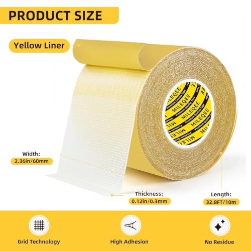 High Tack Double Sided Tape Heavy Duty Grid Mesh Magic,2.4" x 33FT - size: 1 Pack, 2.4" x 33FT