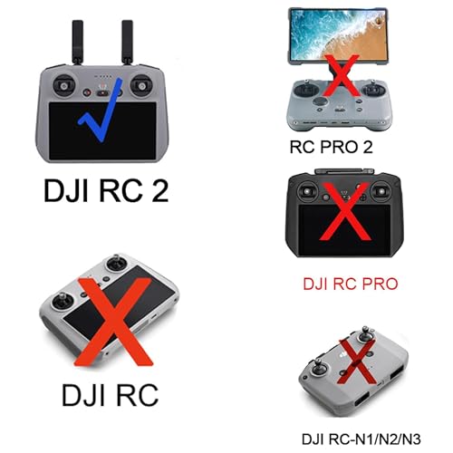 DJI RC2 Silicone Case, Anti-Slip Protective Cover for Mini 4 Pro/Air 3S/RC 2 Controller, Shockproof Skin (Grey)