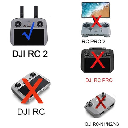 DJI RC2 Silicone Case, Anti-Slip Protective Cover for Mini 4 Pro/Air 3S/RC 2 Controller, Shockproof Skin (Grey)