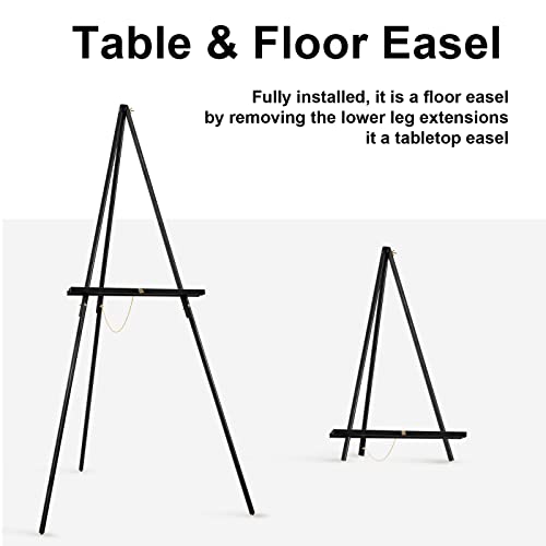 Falling in Art 65" A-Frame Wooden Tripod Easel Stand (Black) - color: Black-1 Pack