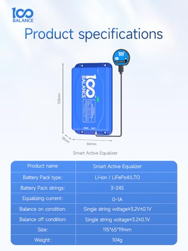 100Balance 4S 1A Smart Active Equalizer Balancer for Lifepo4 LFP/Lipo Li-on Lithium Battery Group BMS Energy Transfer Board