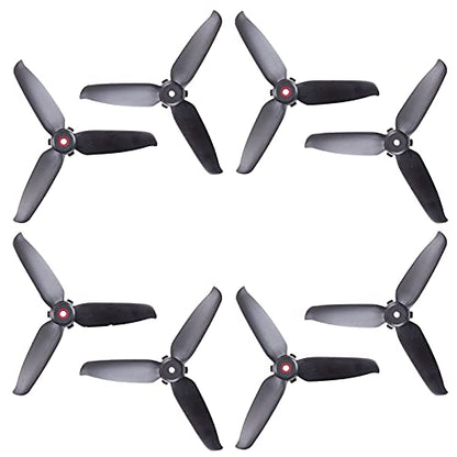 DJI FPV Drone 5328 Propellers 3-Blades Props Low Noise Quick-Release Upgrade Replacement Accessories (8pcs - 4CW 4CCW, Black) - color: Black