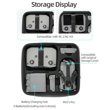 Mini 5 Pro Carrying Case, Portable Travel Shoulder Bag Storage Case for DJI Mini 5 Pro Accessories, Fits for RC 2/RC-N3 Controller