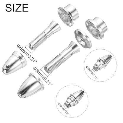 MECCANIXITY Propeller Adapter RC Plane Airplane Spinners, 3/5mm Aperture and 6/8mm Output Axle Propeller Adapter Saver for Shaft Brushless Motor Speed Controllers, Pack of 4 - size: 3/5mm x 6/8mm