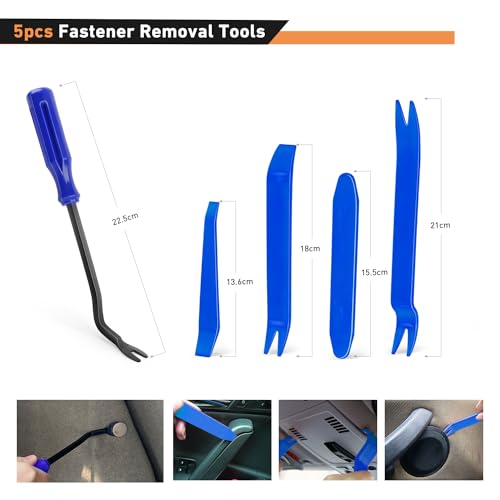 GOOACC 900Pcs Plastic Rivets and Auto Body Fasteners Assortment - color: 855Pcs Clips + 45 Remover