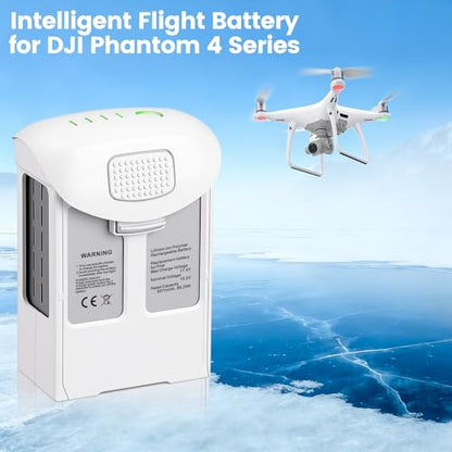 Phantom 4 Series Batteries 5870 mAh/15.2V Compatible with DJI Phantom4/4 Pro/4Pro V2.0/4 Advanced Drone Max 30 Minutes Flight Time Rechargeable Replacement Phantom 4 Pro Batteries (2-Pack) - style: phantom 4 battery*2