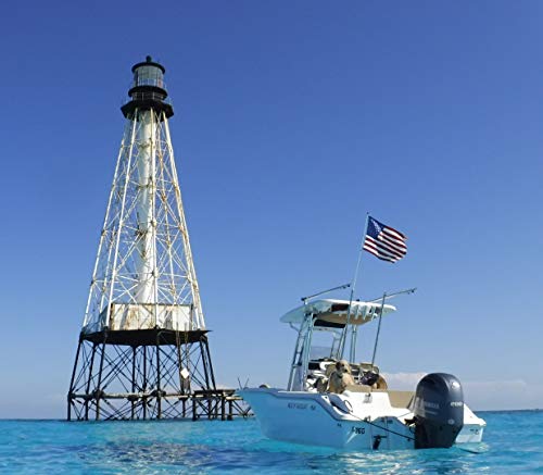 South Wind Designs Boat Flag Pole for Rod Holder, No Drill, (2) 6 ft Pole - size: Two 6' Poles