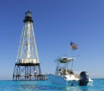 South Wind Designs Boat Flag Pole for Rod Holder, No Drill, (2) 6 ft Pole - size: Two 6' Poles