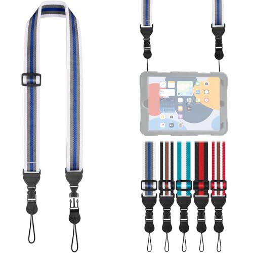 FIEIL Adjustable Shoulder Strap, Comfortable for Camera Neck Lanyard iPad Strap iPad Strap for iPad, Camera, Binocular, Crossbody, Tablet, Laptop, Binocular, Luggage Bag(Blue, Gray & White A29+1) - color: Blue, Gray & White A29+1