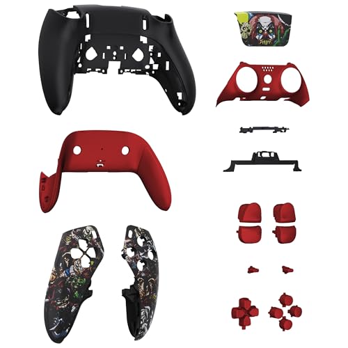 eXtremeRate Full Set Shell with Buttons Touchpad Cover Compatible with ps5 Edge Controller, Scary Party Replacement Decorative Trim Shell Front Back Plates Compatible with ps5 Edge Controller - color: Scary Party