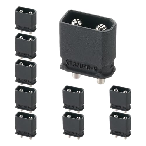 ELFCULB 10PCS Amass XT30UPB-M Male Connectors for Mini UAVs and Robotics - color: 10pcs XT30UPB