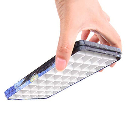 qianshan 40Pcs Empty Half Pans Watercolor Tin Palette with Magnetic Stripe - color: Starrynight