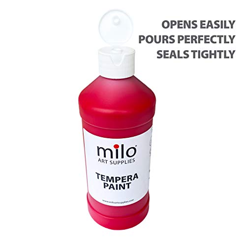 milo Kid's Washable Tempera Paint Set, 8 Primary Colors, 16 oz Bottles - style: Primary Tempera 8 x 16 oz Bottles