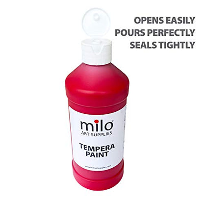 milo Kid's Washable Tempera Paint Set, 8 Primary Colors, 16 oz Bottles - style: Primary Tempera 8 x 16 oz Bottles
